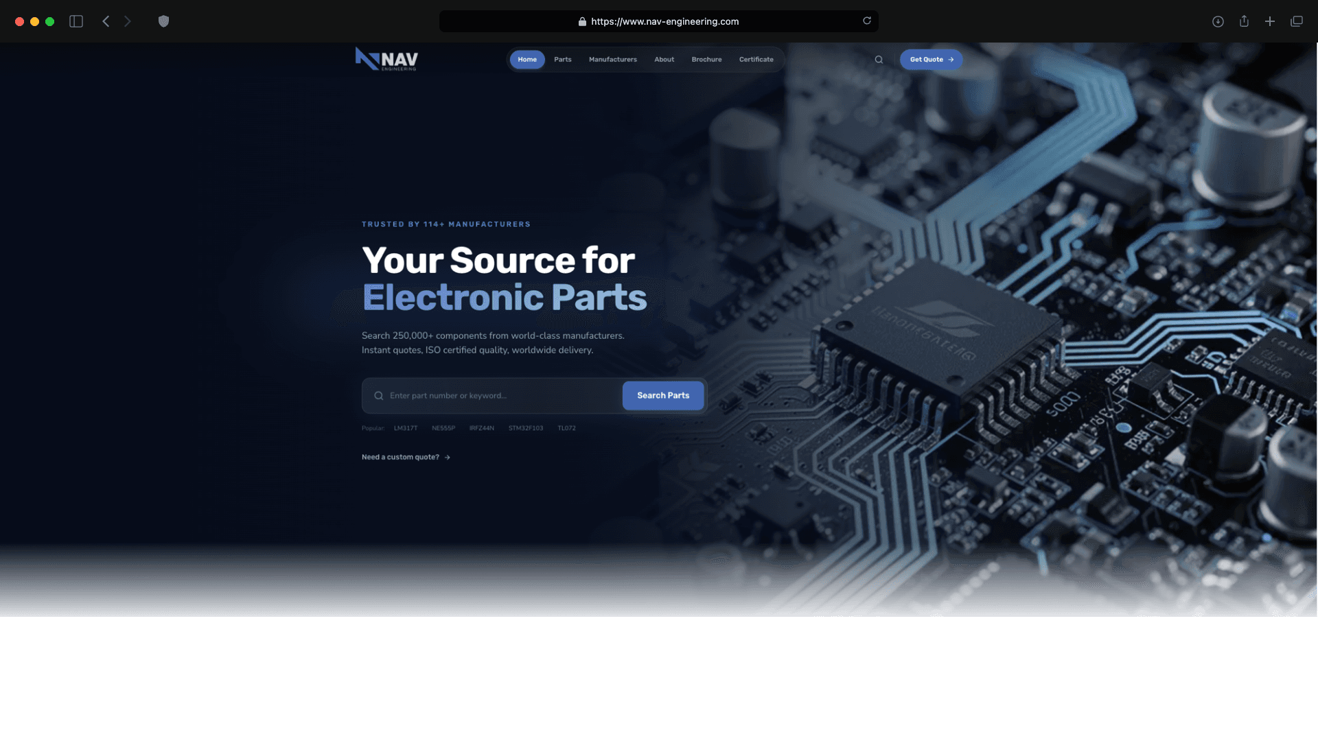 NAV-Engineering — Parts Catalog & SEO