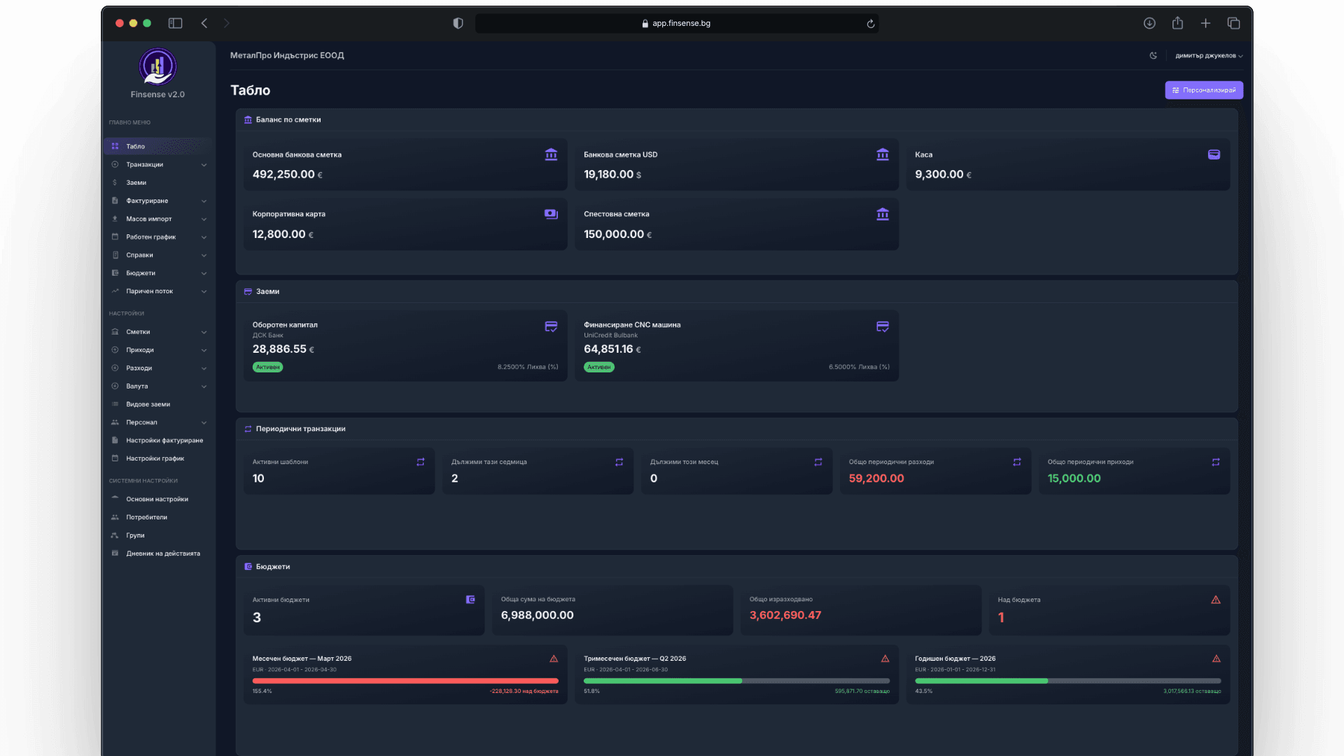 Finsense — SaaS Product